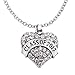 ELOI Silver/Blue/Pink Class of 2017 Heart Charm Pendant Crystal Senior Graduation Gift Dome Necklace 18