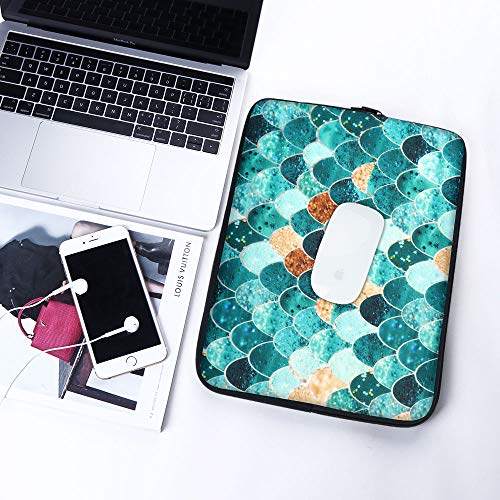 image for Holilife Laptop Sleeve Mermaid Scale, Neoprene Elegant Protective Note