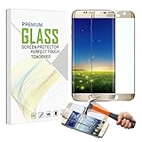 S7 Edge Screen Protector, Kissral® Samsung Galaxy S7 Edge Curved Edge Screen Protector [Full Screen Coverage], Ultra Slim HD Clear Protector Tempered Glass Screen for S7 Edge (Gold)