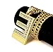 Grenf Fashion Trendy 18k Gold Silver Plated Mens Rhinestone Emoji 3 Cz Letter E Hip-hop Eminem Necklace with 3mm 31