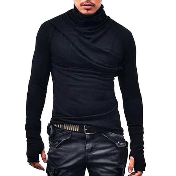 Buy ZOYLINK Men Shirt HighNecked Long Sleeve TShirt Casual Shirt with
