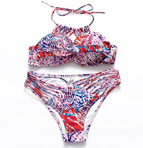 New Multi - Rope Braided Swimsuit with Neck Strap, Breast - Sized Pleated Bikini Sets