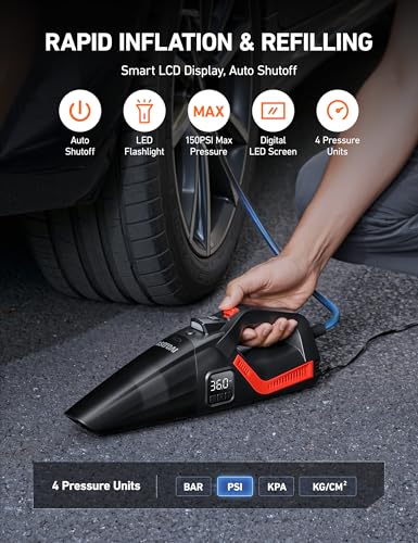 AstroAI 4-in-1 V3 12VDC 16.4FT High Power Handheld Car Vacuum&Tire Inflator photo 11