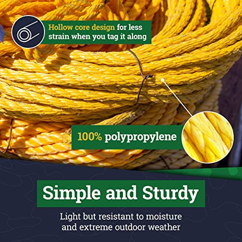 SGT KNOTS Hollow Braid Polypropylene Barrier Rope Moisture & Chemical