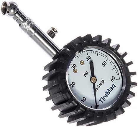 TireMaq Tire Pressure Gauge 60PSI - Best for Car, Motorcycle, Bike, Trailer, 4WD, RV, SUV - Accurate Heavy Duty Air Pressure Tire Gauge - Air Release Valve - Easy to Use