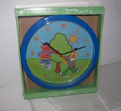 Sesamstrasse Wanduhr Erni Und Bert Freunde Fur Leben Wall Clock Kinderuhr Amazon De Spielzeug