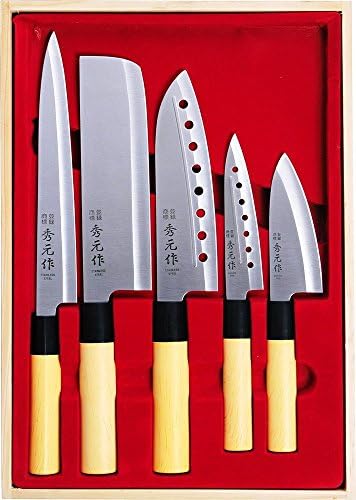 JAPANESE Kitchen Knife set Shuzhou Hidemoto Wakana knife 5-piece set