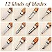 Wood Carving Knife, KKtick 12 Pcs Carbon Steel Wood Carving Tools, for Sculpture DIY Wax, Soap, Vegetables Carving and more for Kids & Beginners with Reusable Pouch.