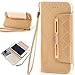 iPhone 6S Case,iPhone 6S,iPhone 6S Wallet,iPhone 6S Leather Case,Nakeey Luxury [Gold] Wallet Flip Leather Case Cover for iPhone 6/6S 4.7 inch