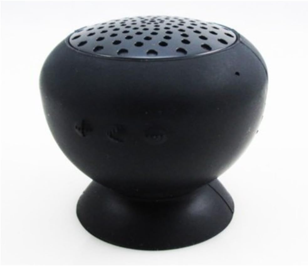 MOLICOX Waterproof Mini Mushroom Wireless Bluetooth Speaker Water Resistant with Built-in Microphone And Silicon Suction Color-Light Black