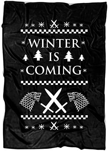 ARLSTORE Winter is Coming Soft Fleece Throw Blanket, Game of Thrones Movie Fleece Luxury Blanket (Medium Blanket (60"x50"))