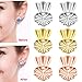 3 Pairs Earring Backs Original Magic Earring Lifters, Adjustable Earring Backs Secure for Women Ear Lobe Support Patches (Gold Plated, Sterling Silver, Rose Gold - Crown Style)