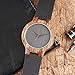 FASIOU Creative Wood Watch Mens Analog Minimalist Genuine Leather Band Strap Bamboo Nature Wood Wrist Watch
