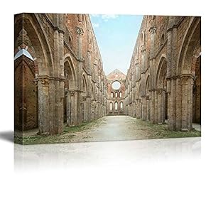 Cistercian Convent Built in The 12thcentury 30 Km Southwest of The City of Siena Tuscany Italy - Canvas Art Wall Art - 12" x 18"