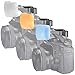 Neewer 88015585 Hot-Shoe Soft Pop-Up Flash Diffuser for Digital SLR Cameras (White, Blue, Orange)