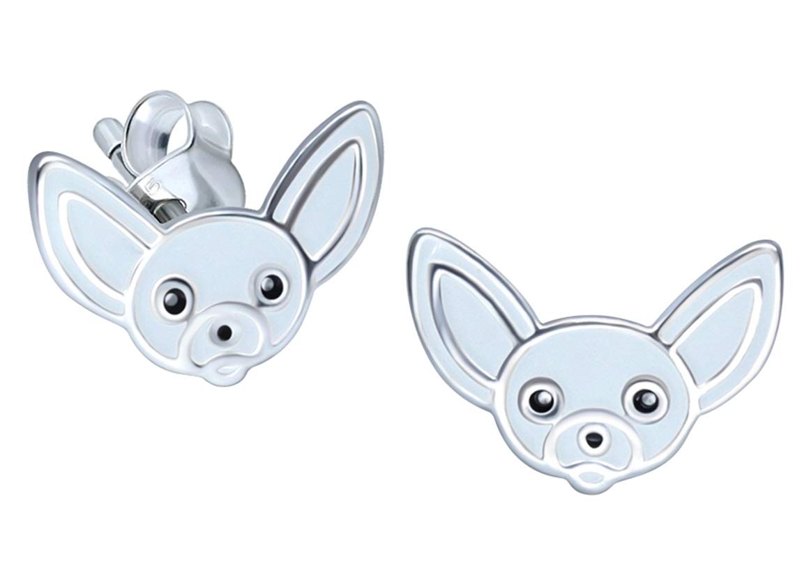 Chihuahua Dog Earrings 925 Sterling Silver