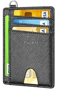 FurArt Slim Wallet For Men – Minimalist RFID Blocking Card Holder With Money Pocket | Ultra Thin Front Pocket Wallet