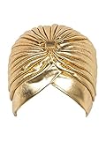 PERSUN Womens Pleated Ruffle Tribal Turban Hat Hair Wrap Cover Up Sun Cap