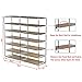 SONGMICS 7-Tier Shoe Rack 36-Pair Shoe Storage Cabinet Organizer Portable Covered Shoe Shelf Mocha URXJ12K