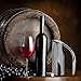 Vinturi Vertical Lever Corkscrew Wine Opener with Built-in Foil Cutter and Non-Stick Cork Spiral, Silver