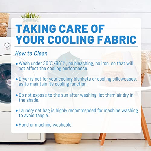 Cooling Blanket with Double Sided Cold Effect, Twin/Full Size Lightweight Breathable Summer