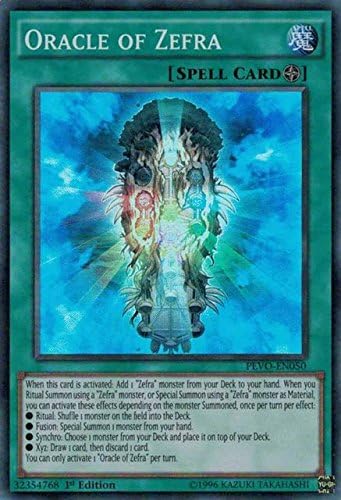 Yugioh 1st Ed Oracle of Zefra PEVO-EN050 Super Rare 1st Edition Pendulum Evolution Cards