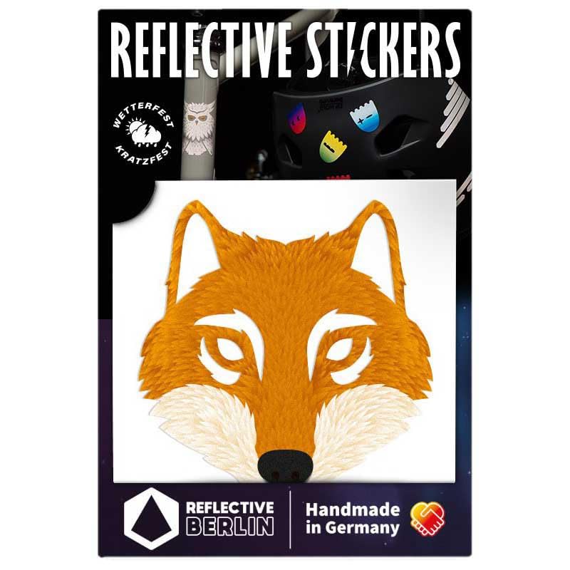 Reflective Berlin Unisex - Adult Decals Reflective Stickers, Wolf Fox, One Size