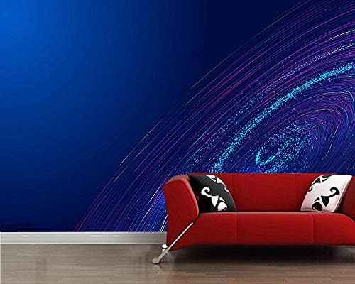 Qqasd Glowing Lines Abstract 3D Wallpaper,Living Room Sofa TV Wall Bedroom Wall Papers Home Decor Restaurant Cafe bar -300X210CM