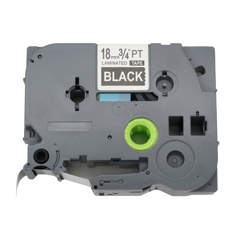 Fassport 1 Pack White on Black Label Tape Compatible for Brother P-Touch TZ 345 TZe 345 18mm 3/4"