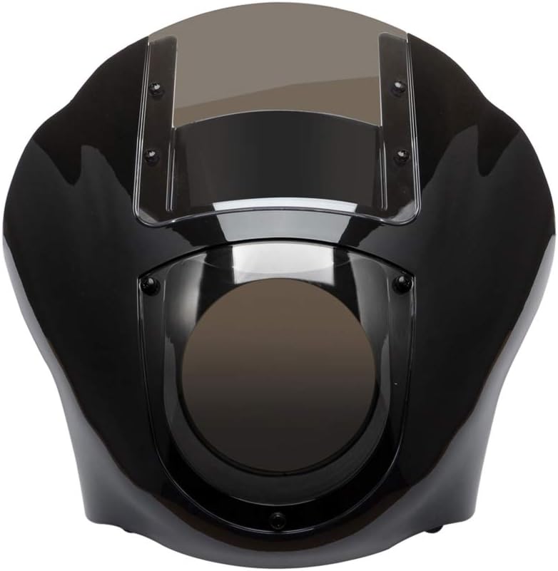 Amazicha Glossy Black Detachable Quarter Fairing Kit Smoke Windshield