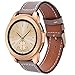 Koreda Compatible Samsung Galaxy Watch (42mm) Bands, 20mm Softer Leather Bracelet Strap for Samsung Gear Sport Smartwatch & Samsung Galaxy Watch SM-R810/R815/Galaxy Watch Active 40mm (Dark Gray, 42mm)