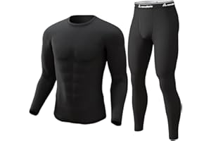 CL convallaria Long Johns Thermal Underwear for Men Soft Fleece Lined Base Layer Cold Weather Top Bottom Gift Set