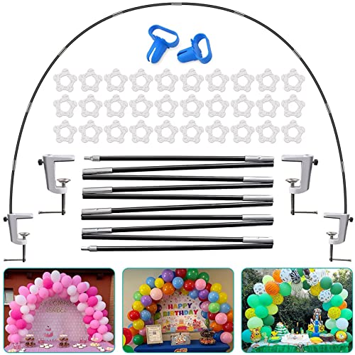 FUZAWS Table Balloon Arch Kit Adjustable Table Balloon Arch Stand Kit 13Ft Reusable with Base
