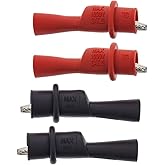 Replacemen Push-on Alligator Clips for Multimeter Test Lead,4 Pcs (4 PCS) (4PCS)