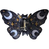 Dreamy Butterfly Hair Clips,Fantasy Acetate Hair Clip,Butterfly Claw Clips for Women,Black
