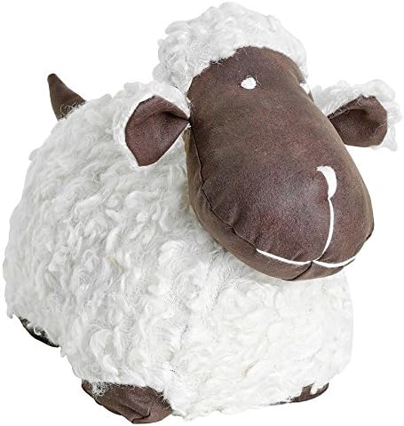 White Wooly Sheep Door Stop