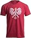 Ann Arbor T-shirt Co. Unisex Adult Poland Pride | Vintage Style, Retro-Feel Polish Eagle Polska, M Heather Red