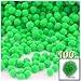 The Crafts Outlet 100-Piece Multi Purpose Pom Poms, Acrylic, 7mm/0.28-inch, Round, Emerald Green