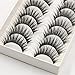 ❤JPJ(TM)❤️_Hot sale 10Pcs Women Thick Long Cross Party False Eyelashes Black Band Fake Eye Lashes (Black)
