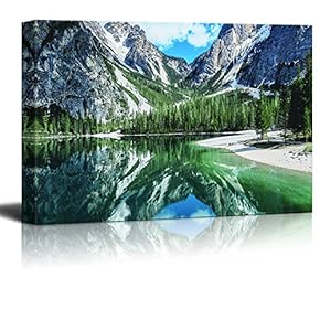 Canvas Wall Art for Living Room,Bedroom Home Artwork Paintings Great Scenery of Lake Ready to Hang - 12x18 inches