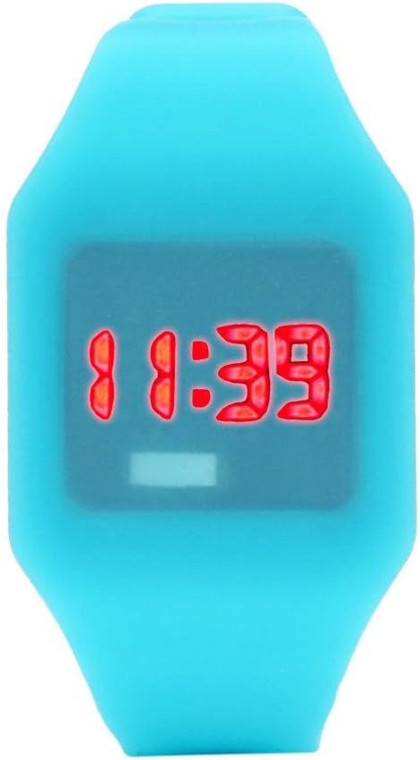 Siviki Boys Girls Rubber Silicone Sport LED Digital Watches Ultra Thin Bracelet Wrist Watch