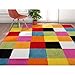 Well Woven StarBright Bright Square Modern Geometric Multi 5' x 7' Kids Area Rug, Multicolor