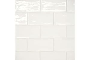 Bedrosians Marin 2.5" x 5" Ceramic Wall Tile, Pearl White (60-Pack, 5.38 SF)
