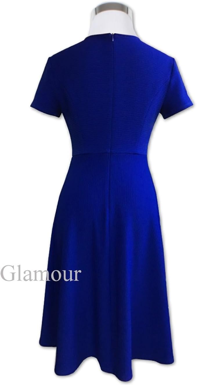 royal blue cocktail dress with sleeves