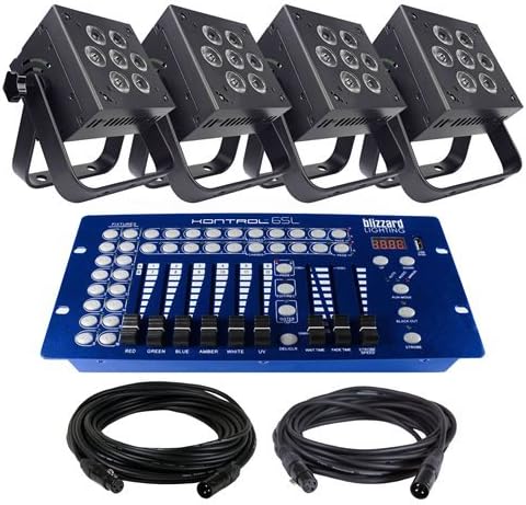 Billzard Lighting HotBox 5 RGBAW LED Wash 4-Pack Lighting System