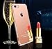 Rose Gold Mirror iPhone 7 Case for Women, Miniko(TM) Clear Mirror With Metal Bumper Back Shell Hard Case Cover for Apple iPhone 7-Rose Gold