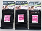 Scunci No Slip Grip Strong Hold Jelly Elastics Black 28 Count (Pack of 3)