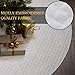 ANOTHERME Deluxe Christmas Tree Skirt Holly Leaves Embroidery Border 48 inch (khaKi)