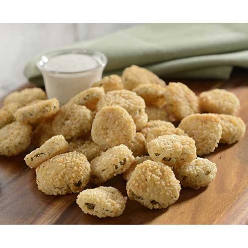 Harvest Creations Zesty Panko Breaded Pickle Chips, 2.5 Pound 4 per case.