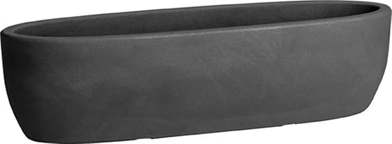 'Severo' Pflanzschale, frostsicher, oval 60 x 20 x H18 cm, anthrazit
